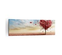 Lienzos decorativos 160x50cm Cuadro Sobre Lienzo Moderno Abstracción otoño árbol hoja Grande XXL Dormitorio Cocina Cuadros Pared Imágenes Cuadros Decoracion Salon Wall Art Prints Decor AB160x50-2609
