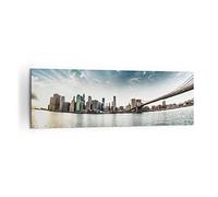 Lienzos decorativos 160x50cm Cuadro Sobre Lienzo Moderno América apartamento arquitectura edificio Grande XXL Dormitorio Cuadros Pared Imágenes Cuadros Decoracion Salon Wall Art Prints AB160x50-2430