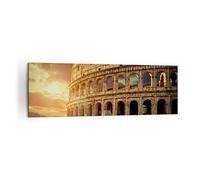 Lienzos decorativos 160x50cm Cuadro Sobre Lienzo Moderno Coloseum Roma Arquitectura Italia Grande XXL Dormitorio Cuadros Pared Imágenes Cuadros Decoracion Salon Wall Art Prints Decor AB160x50-2966