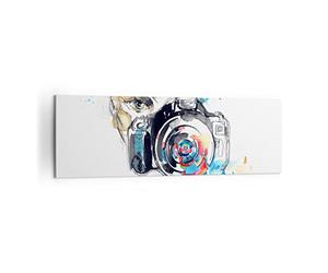 Lienzos decorativos 160x50cm Cuadro Sobre Lienzo Moderno El fotógrafo la cámara el enfoque manía Grande XXL Dormitorio Cuadros Pared Imágenes Cuadros Decoracion Salon Wall Art Prints AB160x50-3022