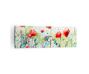 Lienzos decorativos 160x50cm Cuadro Sobre Lienzo Moderno Flores Prado hoja naturaleza Grande XXL Dormitorio Cocina Cuadros Pared Imágenes Cuadros Decoracion Salon Wall Art Prints Decor AB160x50-3076