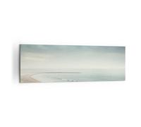 Lienzos decorativos 160x50cm Cuadro Sobre Lienzo Moderno Mar Playa Caminar Grande XXL Dormitorio Cocina Cuadros Pared Imágenes Cuadros Decoracion Salon Wall Art Prints Decor Canvas AB160x50-5931