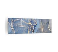 Lienzos decorativos 160x50cm Cuadro Sobre Lienzo Moderno Oro Azul Pintura Grande XXL Dormitorio Cocina Cuadros Pared Imágenes Cuadros Decoracion Salon Wall Art Prints Decor Canvas AB160x50-5029