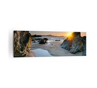 Lienzos decorativos 160x50cm Cuadro Sobre Lienzo Moderno Paisaje británico orilla costa Grande XXL Dormitorio Cuadros Pared Imágenes Cuadros Decoracion Salon Wall Art Prints Decor AB160x50-3174