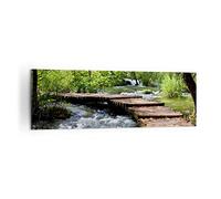 Lienzos decorativos 160x50cm Cuadro Sobre Lienzo Moderno Parque naturaleza verde árboles Grande XXL Dormitorio Cuadros Pared Imágenes Cuadros Decoracion Salon Wall Art Prints Decor AB160x50-0356