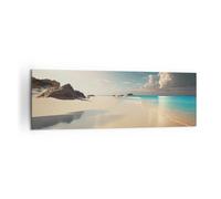 Lienzos decorativos 160x50cm Cuadro Sobre Lienzo Moderno Playa Salvaje Océano Borde Grande XXL Dormitorio Cocina Cuadros Pared Imágenes Cuadros Decoracion Salon Wall Art Prints Decor AB160x50-6016