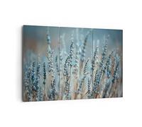 Lienzos decorativos 165x110cm Cuadro Sobre Lienzo Moderno Lavanda Cuchilla Flor Grande XXL Dormitorio Cuadros Pared Imágenes Tríptico 3 Piezas Cuadros Decoracion Salon Wall Art Prints CE165x110-4986