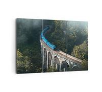 Lienzos decorativos 165x110cm Cuadro Sobre Lienzo Moderno Tren Hogwarts Expreso Grande XXL Dormitorio Cuadros Pared Imágenes Tríptico 3 Piezas Cuadros Decoracion Salon Wall Art Prints CE165x110-5132