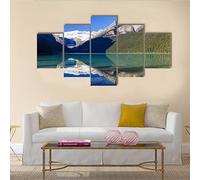 Lienzos decorativos 5 Piezas Cuadro en Lienzo Moderno 200x100cm cuadros decoracion dormitorios cuadro salon Cocina Pared cuadros grandes dimensiones Con marco Monte Victoria desde el lago Regalos