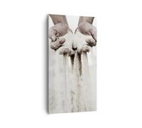 Lienzos decorativos 55x100cm Cuadro Sobre Lienzo Moderno Vertical Arena Manos Brillante Grande Dormitorio Cocina Cuadros Pared Imágenes Cuadros Decoracion Salon Wall Art Prints Decor PA55x100-6234