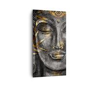 Lienzos decorativos 55x100cm Cuadro Sobre Lienzo Moderno Vertical Buda Oro Bodhisattva Grande Dormitorio Cocina Cuadros Pared Imágenes Cuadros Decoracion Salon Wall Art Prints Decor PA55x100-4442