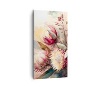Lienzos decorativos 55x100cm Cuadro Sobre Lienzo Moderno Vertical Flores Arte Deco Botánica Grande Dormitorio Cuadros Pared Imágenes Cuadros Decoracion Salon Wall Art Prints Decor PA55x100-5751