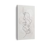 Lienzos decorativos 55x100cm Cuadro Sobre Lienzo Moderno Vertical Línea Única Hombre Mujer Grande Dormitorio Cocina Cuadros Pared Imágenes Cuadros Decoracion Salon Wall Art Prints Decor PA55x100-4629