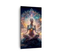 Lienzos decorativos 55x100cm Cuadro Sobre Lienzo Moderno Vertical Meditación Yoga Energía Grande Dormitorio Cocina Cuadros Pared Imágenes Cuadros Decoracion Salon Wall Art Prints Decor PA55x100-5781