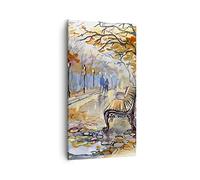 Lienzos decorativos 55x100cm Cuadro Sobre Lienzo Moderno Vertical Path Banco otoño mujer Grande Dormitorio Cocina Cuadros Pared Imágenes Cuadros Decoracion Salon Wall Art Prints Decor PA55x100-3000