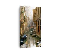 Lienzos decorativos 55x100cm Cuadro Sobre Lienzo Moderno Vertical Venecia puente agua casa Grande Dormitorio Cocina Cuadros Pared Imágenes Cuadros Decoracion Salon Wall Art Prints Decor PA55x100-2532