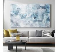 Lienzos decorativos 70l x50an cm Sin marco Cuadro Sobre Lienzo Moderno Abstracto, Geométrico, Colores Fríos Dormitorio Cocina Cuadros Pared Imágenes Cuadros Decoracion Salon Wall Azul blanco