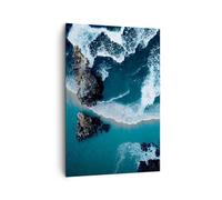 Lienzos decorativos 70x100cm Cuadro Sobre Lienzo Moderno Vertical Acantilado Mar Naturaleza Grande Dormitorio Cuadros Pared Imágenes Cuadros Decoracion Salon Wall Art Prints Decor PA70x100-6004