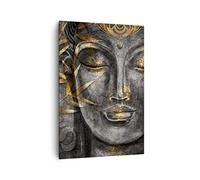 Lienzos decorativos 70x100cm Cuadro Sobre Lienzo Moderno Vertical Buda Oro Bodhisattva Grande Dormitorio Cocina Cuadros Pared Imágenes Cuadros Decoracion Salon Wall Art Prints Decor PA70x100-4442