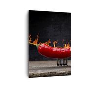 Lienzos decorativos 70x100cm Cuadro Sobre Lienzo Moderno Vertical Chile Paprika orgánico cultivo Grande Dormitorio Cuadros Pared Imágenes Cuadros Decoracion Salon Wall Art Prints Decor PA70x100-3193