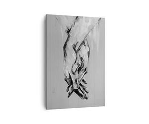 Lienzos decorativos 70x100cm Cuadro Sobre Lienzo Moderno Vertical Escrito A Mano Manos Blanco Y Negro Grande Dormitorio Cuadros Pared Imágenes Cuadros Decoracion Salon Wall Art Prints PA70x100-4566