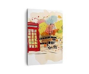 Lienzos decorativos 70x100cm Cuadro Sobre Lienzo Moderno Vertical Londres bus Grande Dormitorio Cocina Cuadros Pared Imágenes Cuadros Decoracion Salon Wall Art Prints Decor Canvas PA70x100-3920