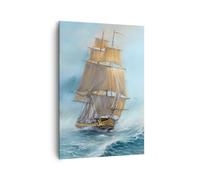 Lienzos decorativos 70x100cm Cuadro Sobre Lienzo Moderno Vertical Mar Barco Náutico Grande Dormitorio Cocina Cuadros Pared Imágenes Cuadros Decoracion Salon Wall Art Prints Decor Canvas PA70x100-5541