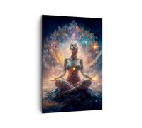 Lienzos decorativos 70x100cm Cuadro Sobre Lienzo Moderno Vertical Meditación Yoga Energía Grande Dormitorio Cocina Cuadros Pared Imágenes Cuadros Decoracion Salon Wall Art Prints Decor PA70x100-5781
