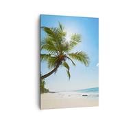 Lienzos decorativos 70x100cm Cuadro Sobre Lienzo Moderno Vertical playa palmera mar Grande Dormitorio Cocina Cuadros Pared Imágenes Cuadros Decoracion Salon Wall Art Prints Decor Canvas PA70x100-3570