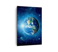 Lienzos decorativos 70x100cm Cuadro Sobre Lienzo Moderno Vertical Tierra universo estrellas galaxia Grande Dormitorio Cuadros Pared Imágenes Cuadros Decoracion Salon Wall Art Prints PA70x100-2943
