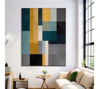 Lienzos Decorativos 80X120Cm Sin Marco Cuadro Sobre Lienzo Geométrico Abstracto Arte Ilustración Minimalista Dormitorio Cocina Cuadros Pared Imágenes Cuadros Decoracion Salon Wall Gris Carbón