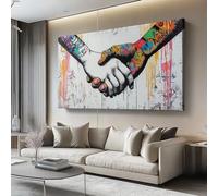 Lienzos decorativos 90l x45an cm Sin marco Cuadro Sobre Lienzo Moderno Arte abstracto Apretón de manos Dormitorio Cocina Cuadros Pared Imágenes Cuadros Decoracion Salon Wall Color