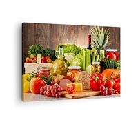 Lienzos decorativos Alimentos verduras brócoli carne Cuadro Sobre Lienzo Moderno 70x50cm Cuadros Decoracion Salon Dormitorio Cocina Cuadros Pared Imágenes Wall Art Prints Decor Canvas AA70x50-3182