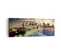 Lienzos decorativos América Arquitectura Nueva York Cuadro Sobre Lienzo Moderno 140x50cm Cuadros Decoracion Salon Dormitorio Cuadros Pared Imágenes Grande XXL Wall Art Prints Decor AB140x50-0226