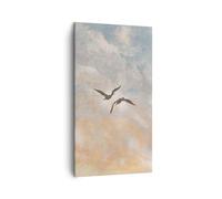 Lienzos decorativos Aves Minimalismo Cielo Cuadro Sobre Lienzo Moderno Vertical 45x80cm Cuadros Decoracion Salon Dormitorio Cocina Cuadros Pared Imágenes Wall Art Prints Decor Canvas PA45x80-6228