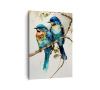 Lienzos decorativos Aves Naturaleza Acuarela Cuadro Sobre Lienzo Moderno Vertical 50x70cm Cuadros Decoracion Salon Dormitorio Cocina Cuadros Pared Imágenes Wall Art Prints Decor Canvas PA50x70-5675