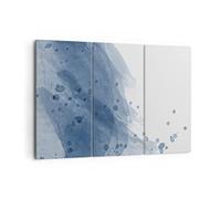 Lienzos decorativos azul blanco fondo Cuadro Sobre Lienzo Moderno 105x70cm Cuadros Decoracion Salon Dormitorio Cuadros Pared Imágenes Tríptico 3 Piezas Grande Wall Art Prints Decor CE105x70-5088