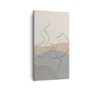Lienzos decorativos Beso Bosquejo Pareja Cuadro Sobre Lienzo Moderno Vertical 45x80cm Cuadros Decoracion Salon Dormitorio Cocina Cuadros Pared Imágenes Wall Art Prints Decor Canvas PA45x80-5170