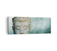 Lienzos decorativos Buda Gráficos Turquesa Cuadro Sobre Lienzo Moderno 140x50cm Cuadros Decoracion Salon Dormitorio Cocina Cuadros Pared Imágenes Grande XXL Wall Art Prints Decor Canvas AB140x50-4342