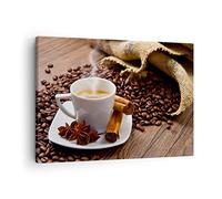 Lienzos decorativos Café negro desayuno chocolate Cuadro Sobre Lienzo Moderno 70x50cm Cuadros Decoracion Salon Dormitorio Cocina Cuadros Pared Imágenes Wall Art Prints Decor Canvas AA70x50-2152
