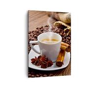 Lienzos decorativos Café negro desayuno chocolate Cuadro Sobre Lienzo Moderno Vertical 50x70cm Cuadros Decoracion Salon Dormitorio Cocina Cuadros Pared Imágenes Wall Art Prints Decor PA50x70-2152