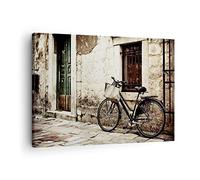 Lienzos decorativos Calle bicicleta ciudad ruinas Cuadro Sobre Lienzo Moderno 70x50cm Cuadros Decoracion Salon Dormitorio Cocina Cuadros Pared Imágenes Wall Art Prints Decor Canvas AA70x50-2667