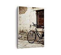 Lienzos decorativos Calle bicicleta ciudad ruinas Cuadro Sobre Lienzo Moderno Vertical 50x70cm Cuadros Decoracion Salon Dormitorio Cocina Cuadros Pared Imágenes Wall Art Prints Decor PA50x70-2667
