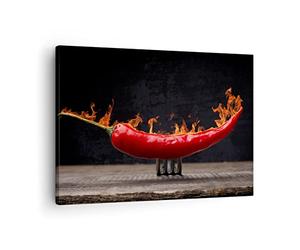 Lienzos decorativos Chile Paprika orgánico cultivo Cuadro Sobre Lienzo Moderno 70x50cm Cuadros Decoracion Salon Dormitorio Cocina Cuadros Pared Imágenes Wall Art Prints Decor Canvas AA70x50-3193