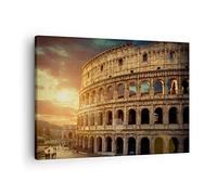 Lienzos decorativos Coloseum Roma Arquitectura Italia Cuadro Sobre Lienzo Moderno 70x50cm Cuadros Decoracion Salon Dormitorio Cocina Cuadros Pared Imágenes Wall Art Prints Decor Canvas AA70x50-2966