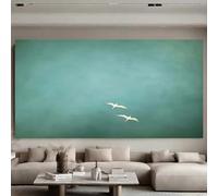 Lienzos decorativos con diseño abstracto de aves en vuelo, ideales para salas de estar y oficinas, inspirados en la naturaleza (80 x 160 cm).