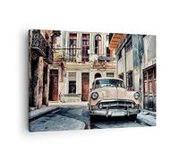 Lienzos decorativos Cubano Coche Casas De Vecindad Cuadro Sobre Lienzo Moderno 70x50cm Cuadros Decoracion Salon Dormitorio Cocina Cuadros Pared Imágenes Wall Art Prints Decor Canvas AA70x50-4413