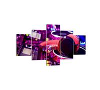 Lienzos decorativos DJ discoteca discoteca audio Cuadro Sobre Lienzo Moderno 125x70cm Cuadros Decoracion Salon Dormitorio Cuadros Pared Imágenes Tríptico 5 Piezas Wall Art Prints Decor EA125x70-2404