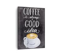 Lienzos decorativos Escribiendo Café Cafetería Cuadro Sobre Lienzo Moderno Vertical 50x70cm Cuadros Decoracion Salon Dormitorio Cocina Cuadros Pared Imágenes Wall Art Prints Decor Canvas PA50x70-6068