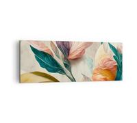 Lienzos decorativos Flores Antiguo Botánica Cuadro Sobre Lienzo Moderno 140x50cm Cuadros Decoracion Salon Dormitorio Cocina Cuadros Pared Imágenes Grande XXL Wall Art Prints Decor AB140x50-5904